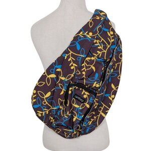 Ambry Floral Sling Bag Purple Crossbody Shoulder Purse Adjustable Backpack